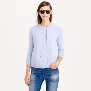 J.Crew Collection Cashmere Cardigan Light Blue Button Up Cardigan Sweater